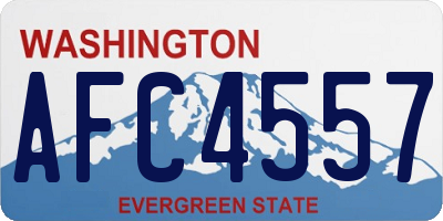 WA license plate AFC4557