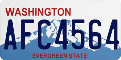 WA license plate AFC4564