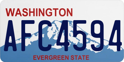 WA license plate AFC4594