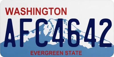 WA license plate AFC4642