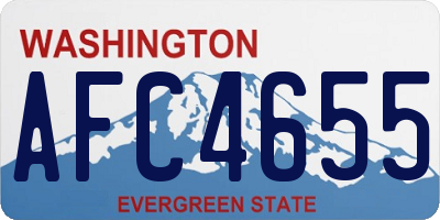 WA license plate AFC4655