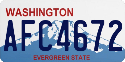 WA license plate AFC4672