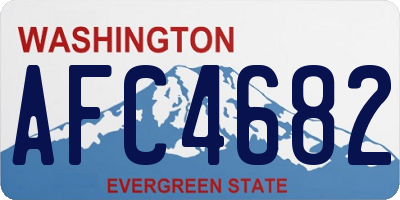 WA license plate AFC4682