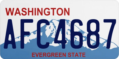 WA license plate AFC4687