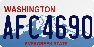 WA license plate AFC4690
