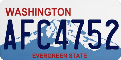 WA license plate AFC4752