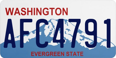 WA license plate AFC4791