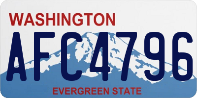 WA license plate AFC4796