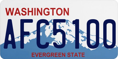 WA license plate AFC5100