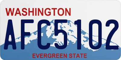 WA license plate AFC5102