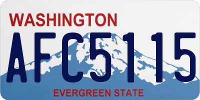 WA license plate AFC5115