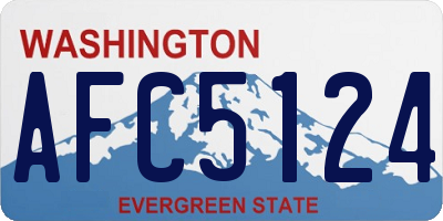 WA license plate AFC5124