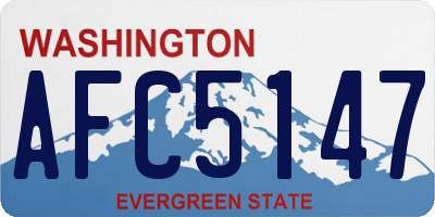 WA license plate AFC5147