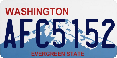 WA license plate AFC5152