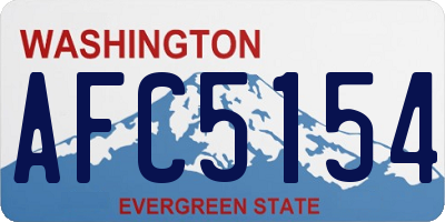 WA license plate AFC5154