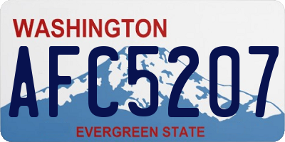 WA license plate AFC5207