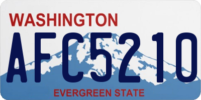 WA license plate AFC5210