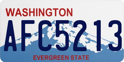 WA license plate AFC5213