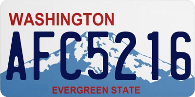 WA license plate AFC5216