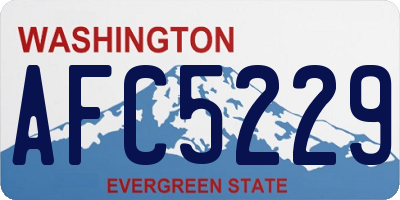 WA license plate AFC5229