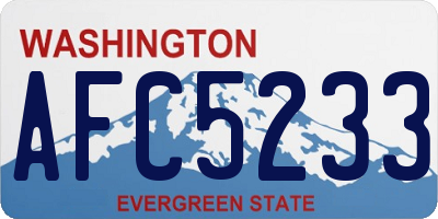 WA license plate AFC5233