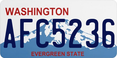 WA license plate AFC5236