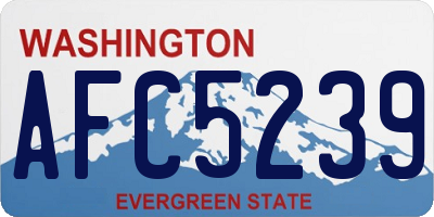 WA license plate AFC5239
