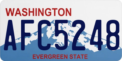 WA license plate AFC5248