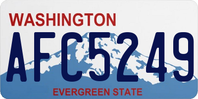 WA license plate AFC5249