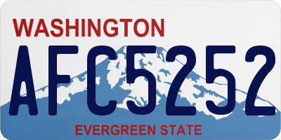 WA license plate AFC5252