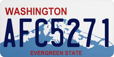 WA license plate AFC5271