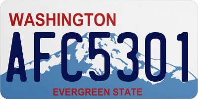 WA license plate AFC5301