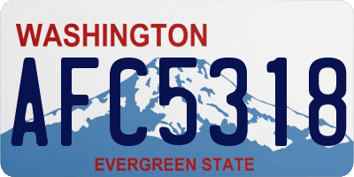 WA license plate AFC5318
