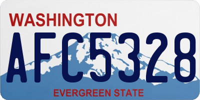 WA license plate AFC5328