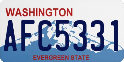 WA license plate AFC5331