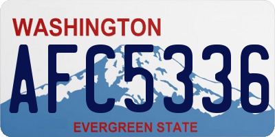 WA license plate AFC5336
