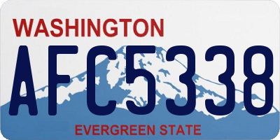 WA license plate AFC5338