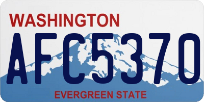 WA license plate AFC5370