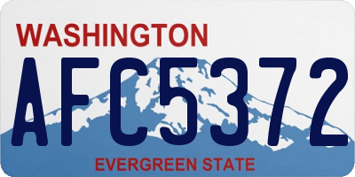 WA license plate AFC5372