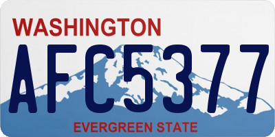 WA license plate AFC5377
