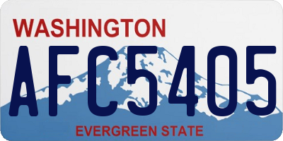 WA license plate AFC5405
