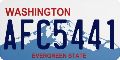 WA license plate AFC5441