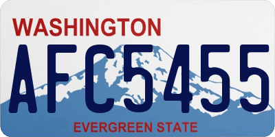 WA license plate AFC5455