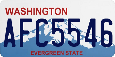 WA license plate AFC5546