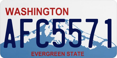 WA license plate AFC5571