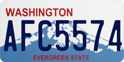 WA license plate AFC5574