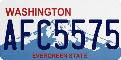 WA license plate AFC5575