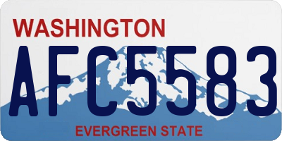 WA license plate AFC5583