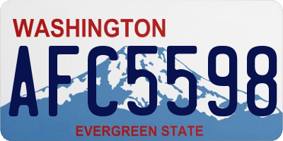 WA license plate AFC5598