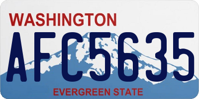 WA license plate AFC5635